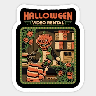 Halloween Video Rental Sticker